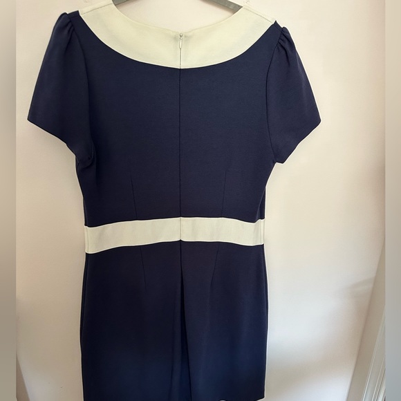 Boden Pall Mall geometric navy white dress Mad Men vines size 12 - Picture 3 of 8